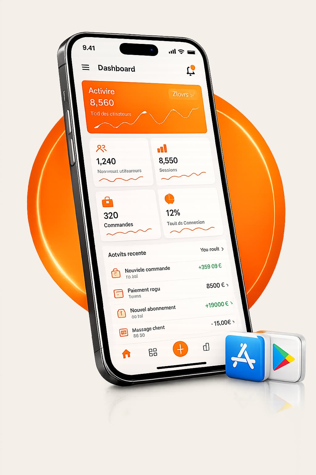 Application mobile Studio Riviera sur iPhone et Android, connectée à votre site